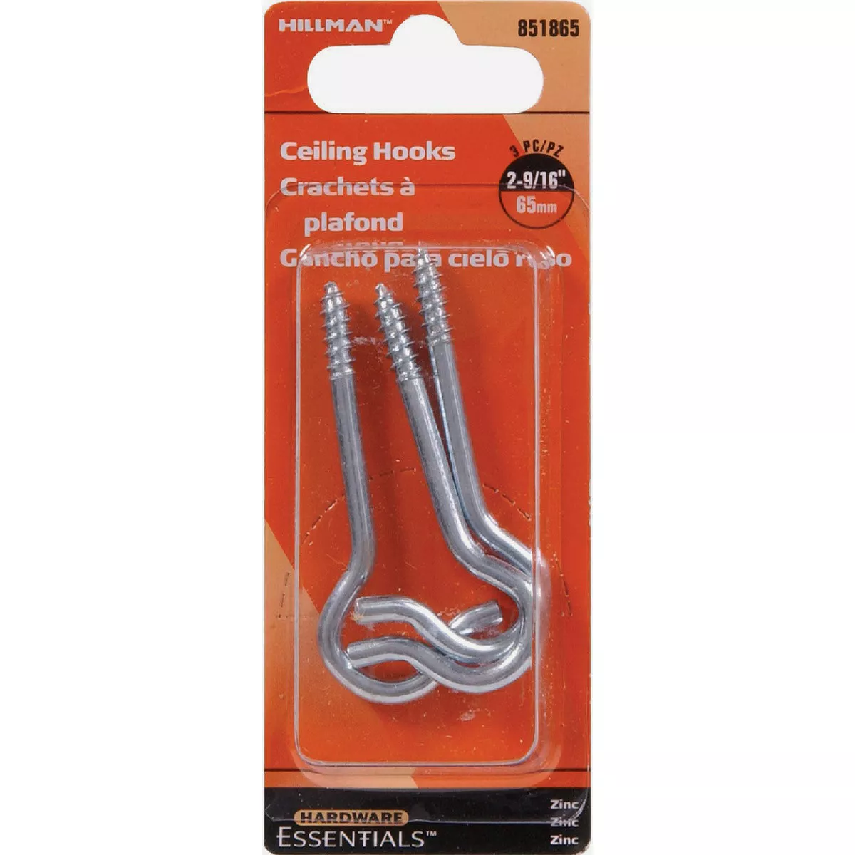Hardware Essentials #8 x 2-9/16 In. Zinc Flagged Screw Ceiling Hook - photo 2