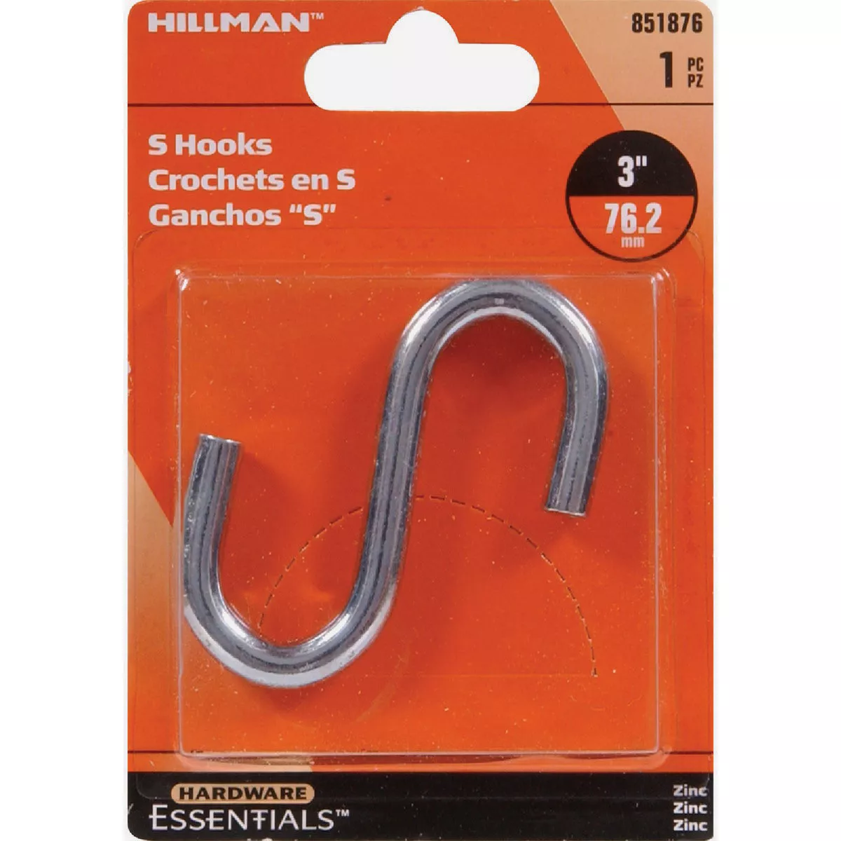 Hardware Essentials 0.307 In. x 3 In. Zinc S-Hook- - photo 2