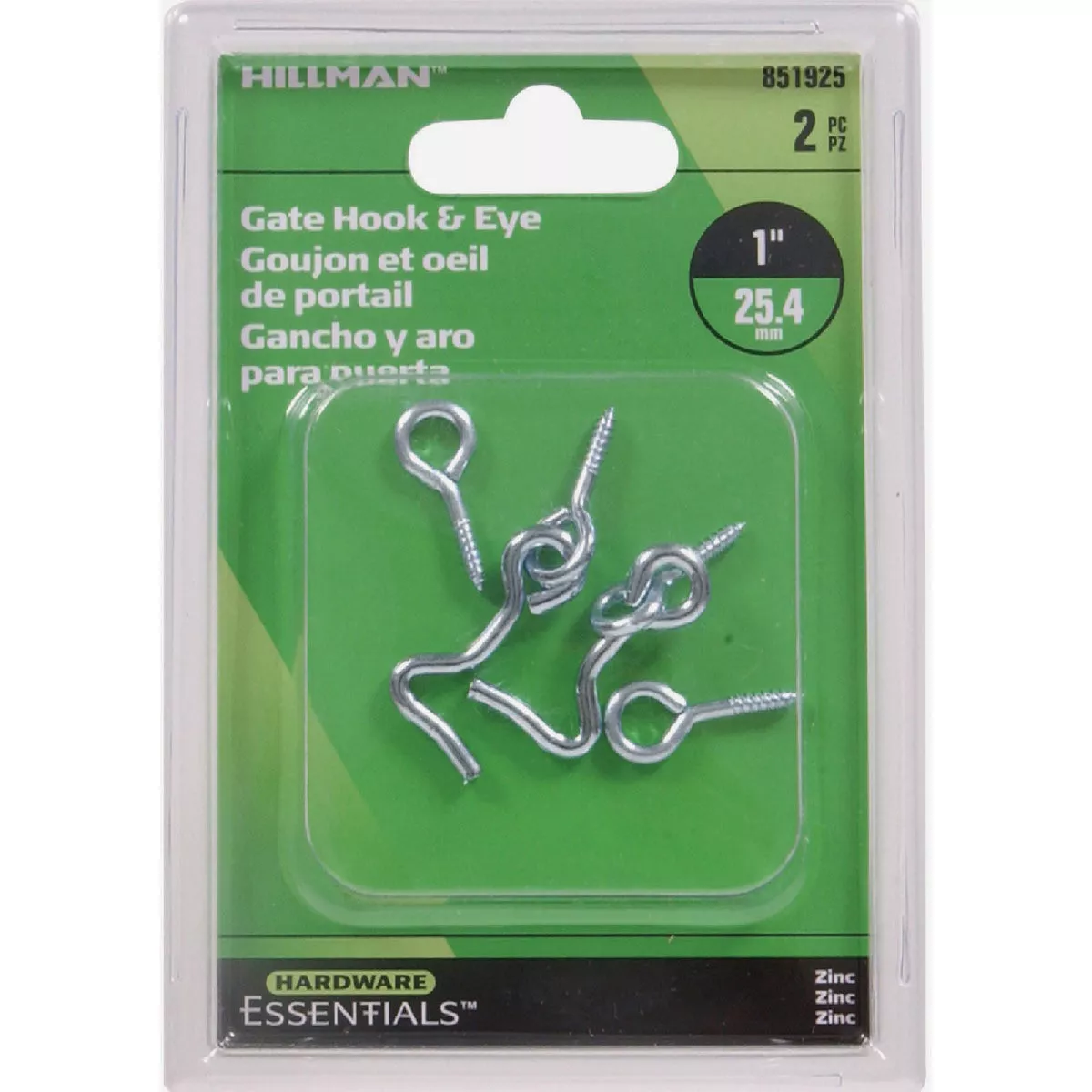 Hardware Essentials 3 In. Zinc Hook and Eye Latch (2 Pack) - photo 2