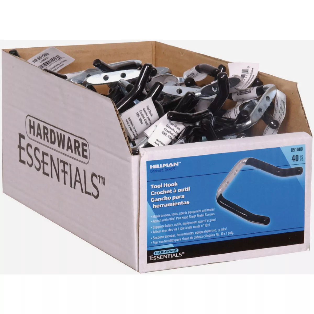 Harware Essentials Black Vinyl Tool Holder Storage Hook- - photo 2