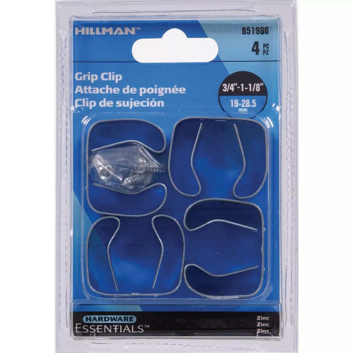 Hardware Essentials 3/4 In. to 1-1/8 In. Grip Clip Storage Hook- - photo 2