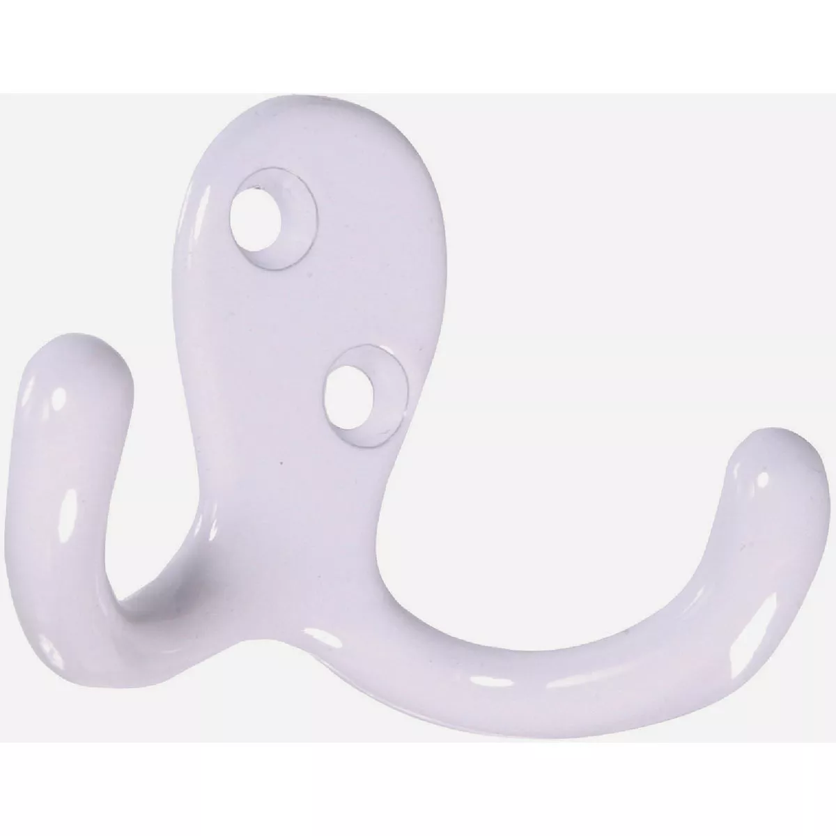 Hardware Essentials White Clothes Double Wardrobe Hook (2-Pack)