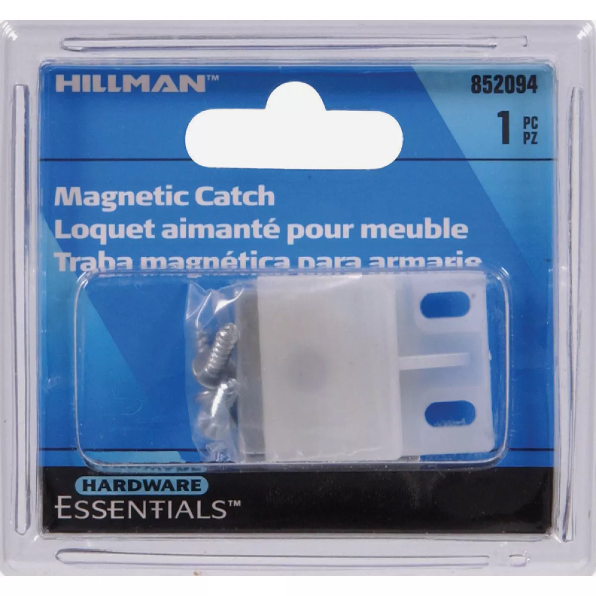 Hardware Essentials Magnetic White Cabinet Catch