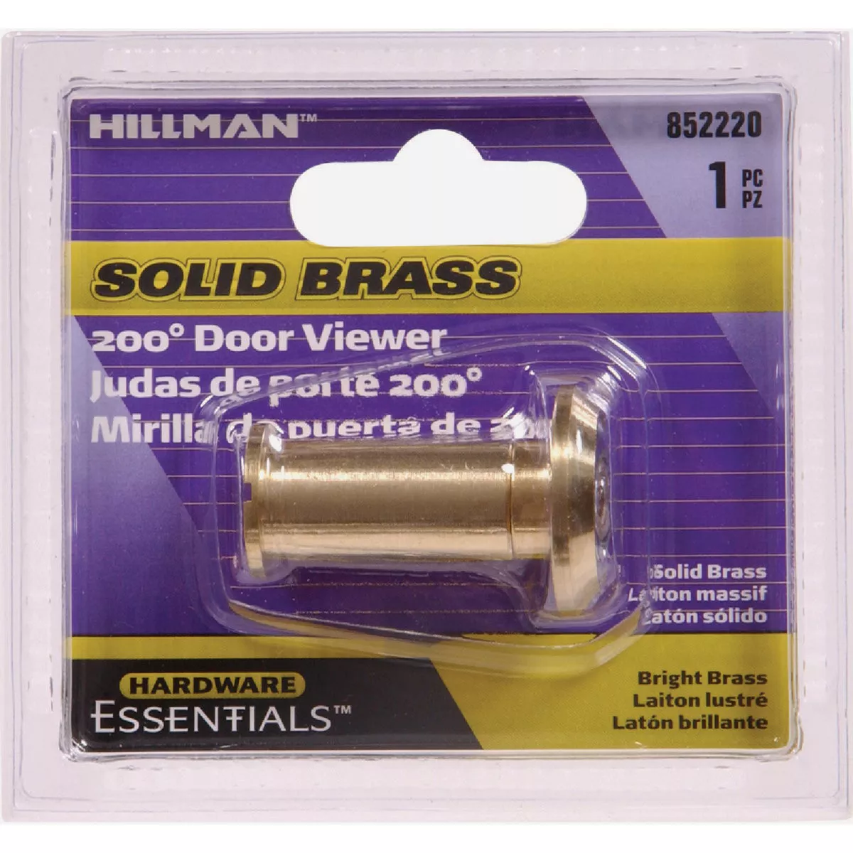 Hardware Essentials 200 Degree Brass Door Viewer - photo 2