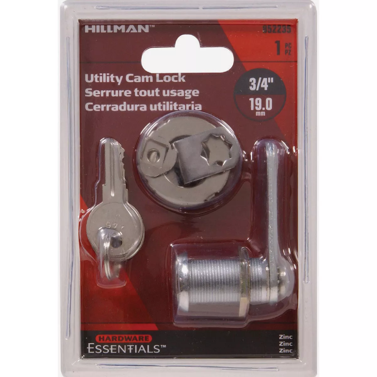Hardware Essentials 3/4 In. Zinc Door/Drawer Utility Cam Lock
