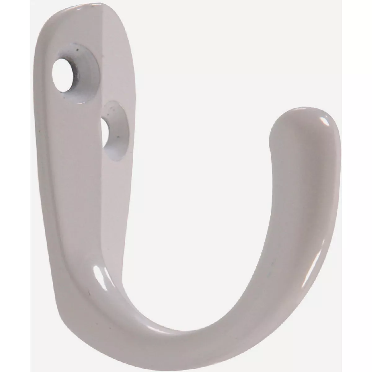 Hardware Essentials White Clothes Single Wardrobe Hook (2-Pack)