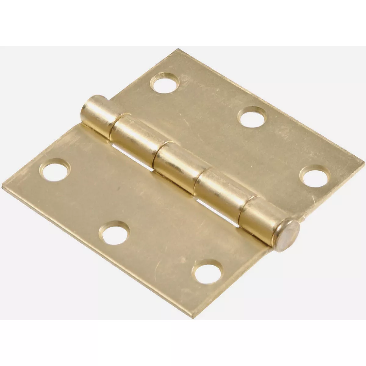 Hardware Essentials Square Corner Door Hinge Satin Brass (3-1/2") 9 Pack
