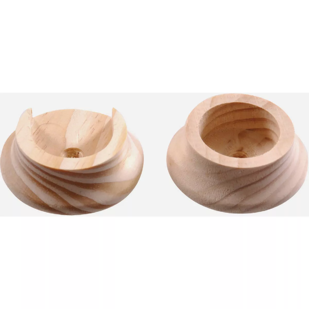 Hillman 1-3/8 In. Wooden Closet Rod Socket, Tan-