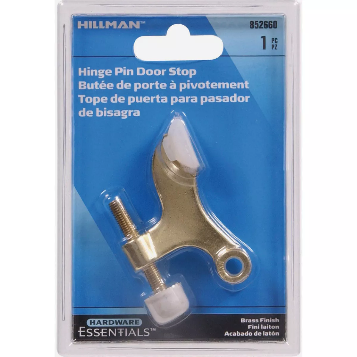 Hardware Essentials Brass Solid and Hollow Hinge Pin Door Stop