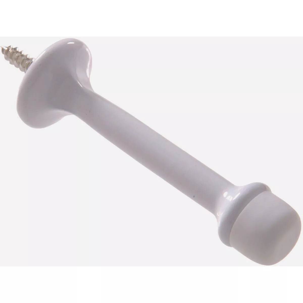 Hardware Essentials 3 In. Silver Nickel Rigid Door Stop (2 Pack)
