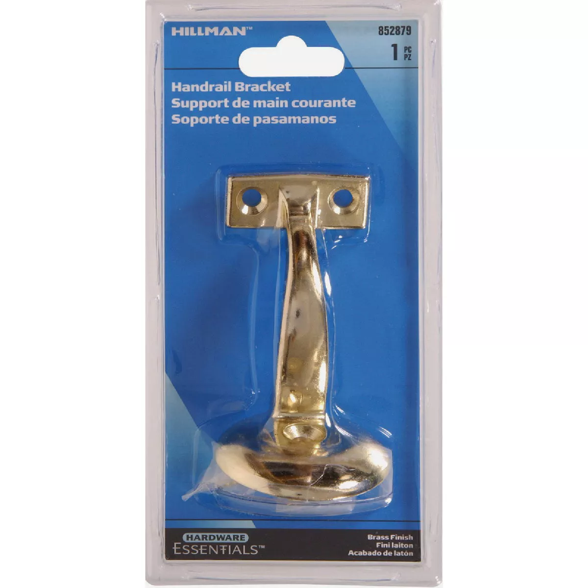 Hardware Essentials Ornamental Handrail Bracket Brass (Carded)