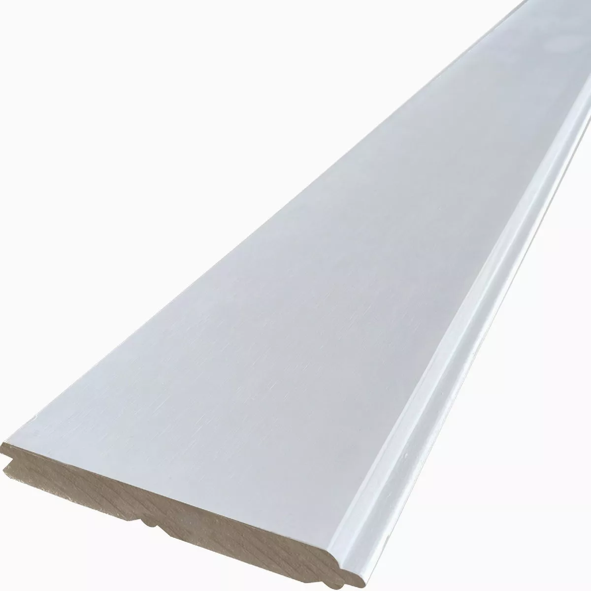 1 In. x 6 In. x 16 Ft. Primed Finger Joint Pine Tongue & Groove V-Joint Edge & Center Bead Board - photo 2