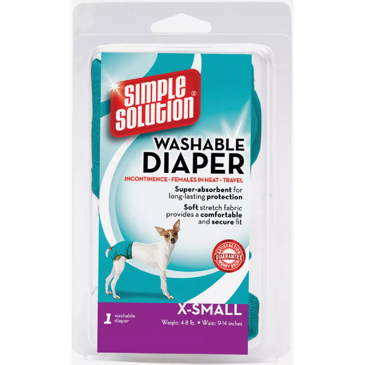 Simple Solution X-Small Female Washable Dog Diaper (9-14 In. Waist Size)