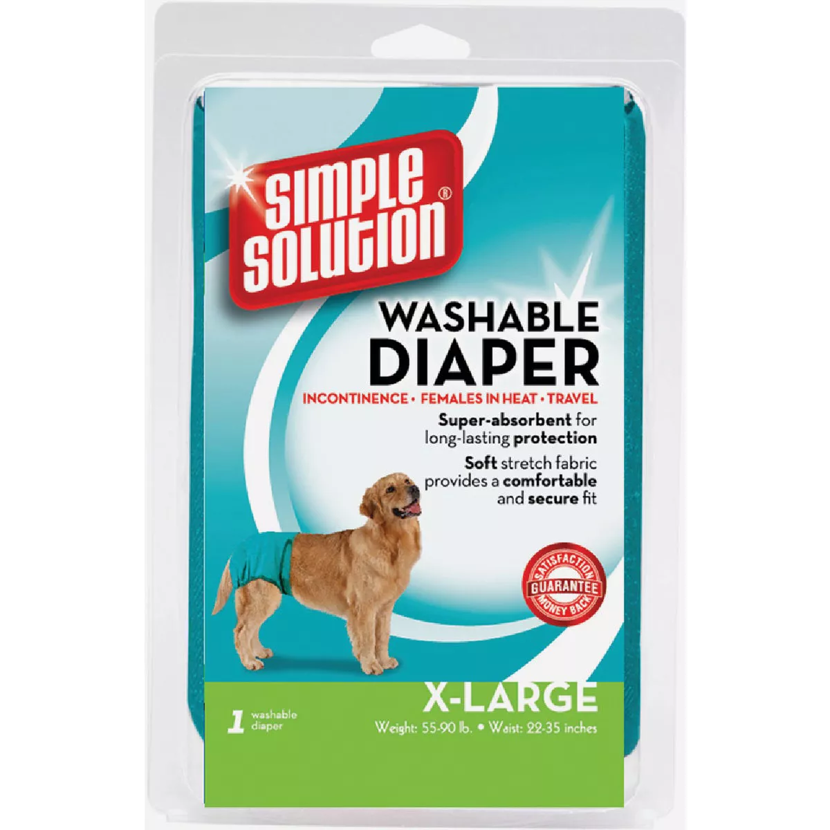 Simple Solution X-Large Female Washable Dog Diaper (22-35 In. Waist Size)