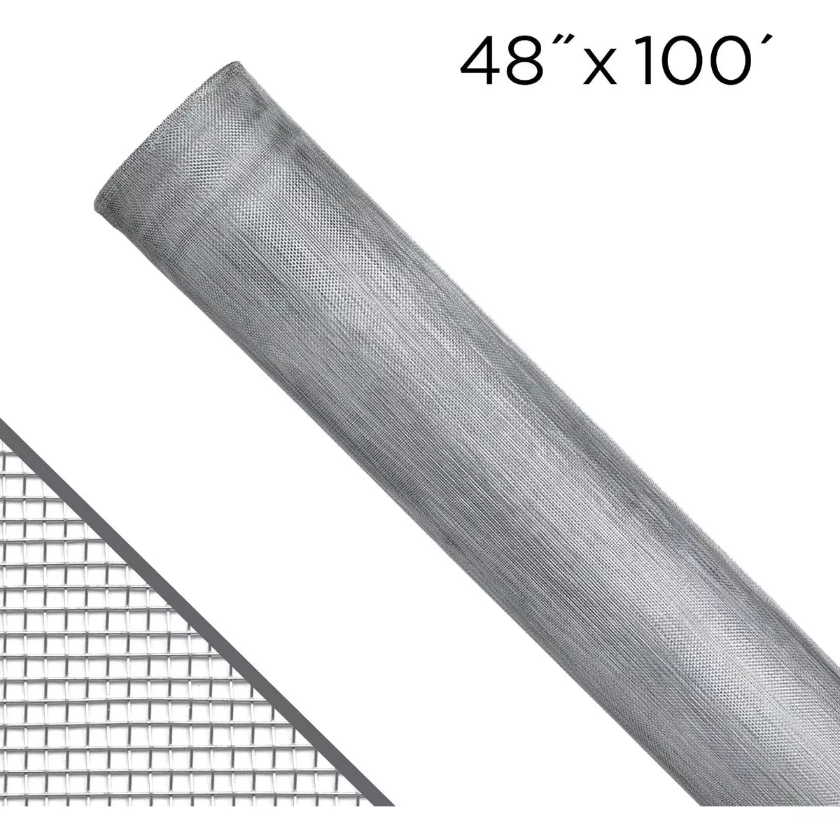 New York Wire 48"X100' Aluminum Bright Screen