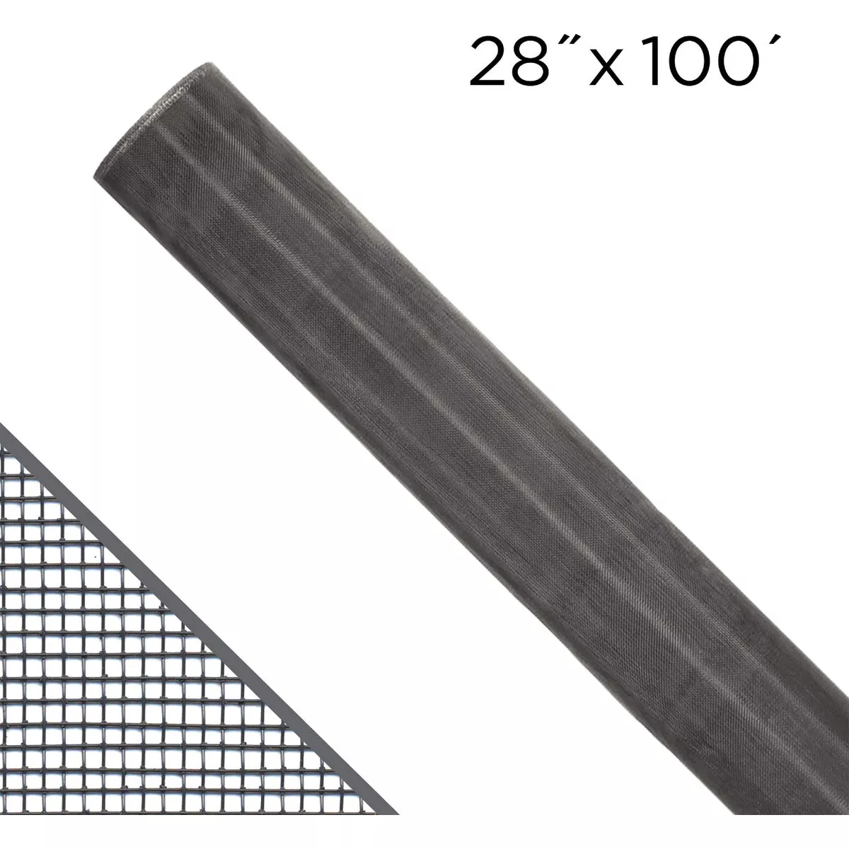 New York Wire 26"X100' Aluminum Charcoal Screen