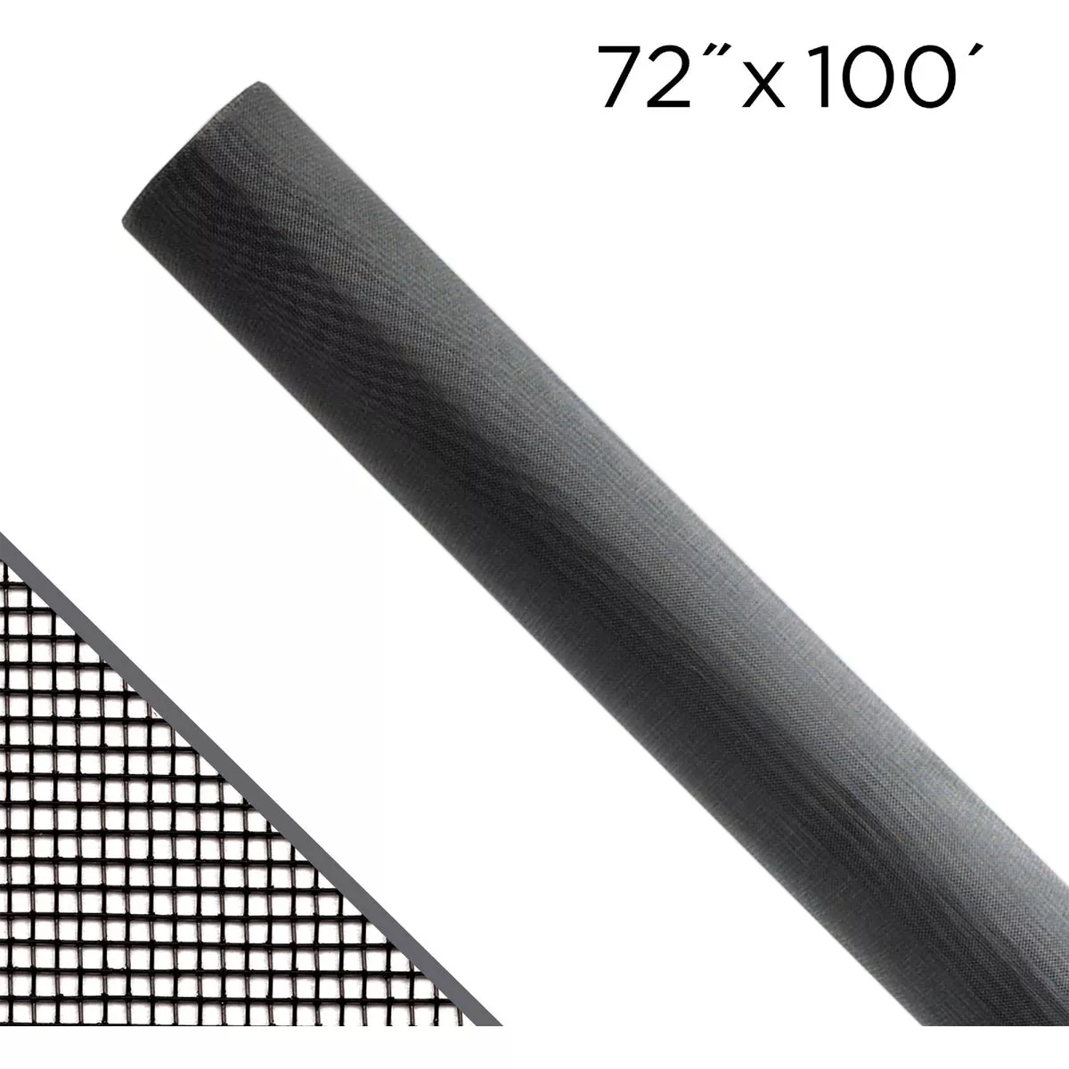 New York Wire 72 In. x 100 Ft. Aluminum Black Screen-
