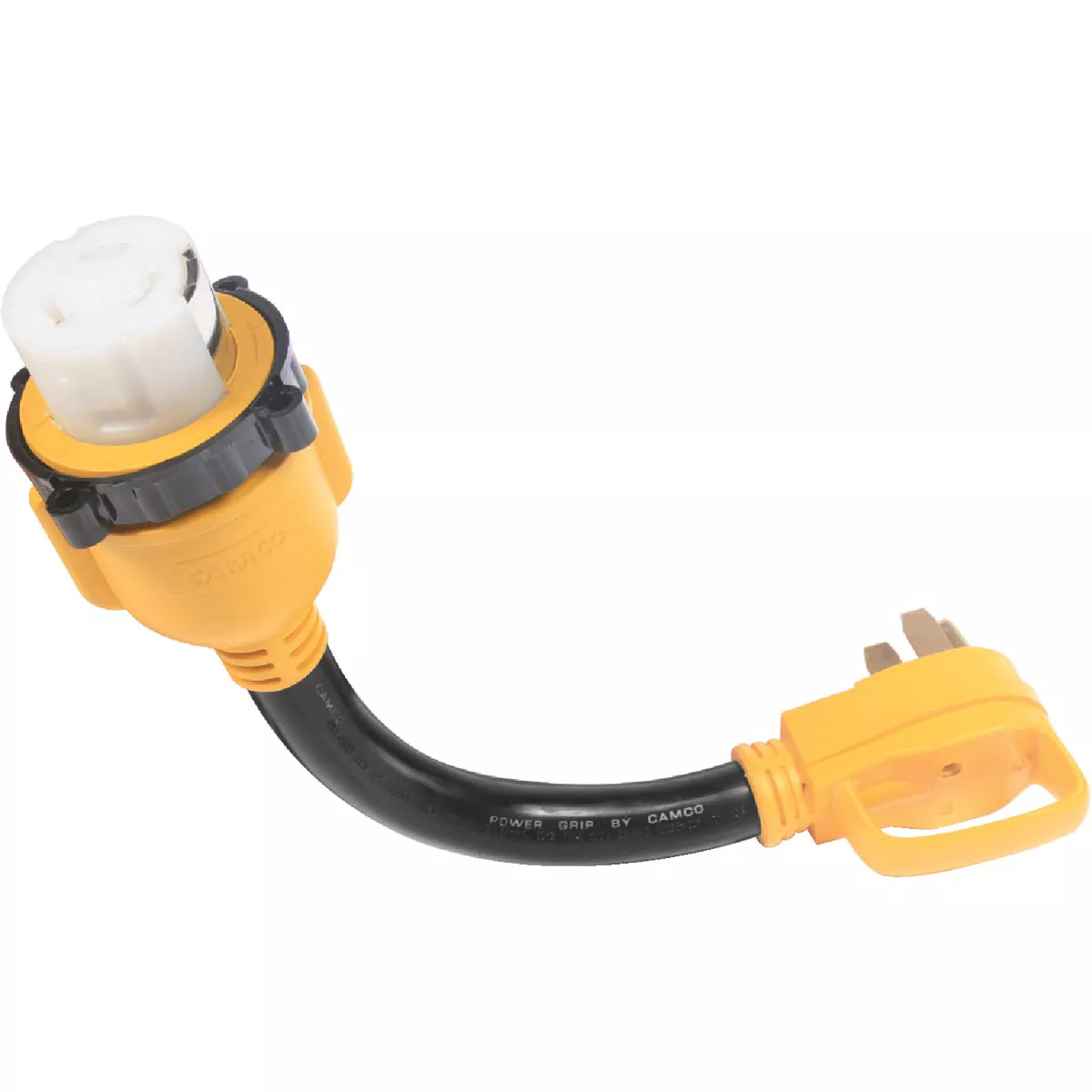 Camco PowerGrip 50A/50A Dogbone Locking RV Power Cord Adapter