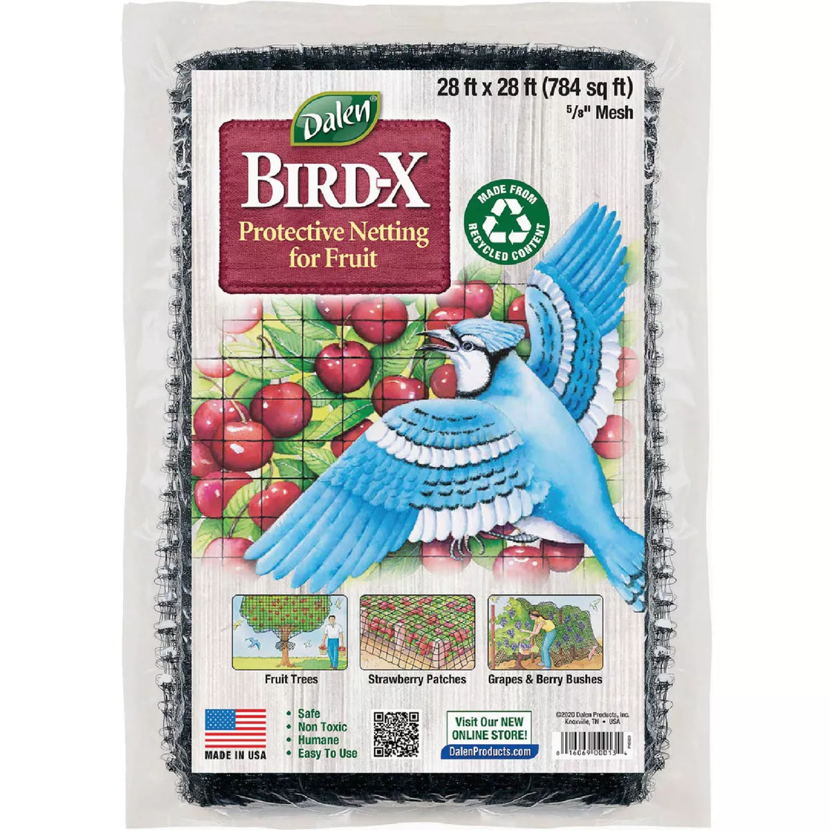 Dalen Bird-X 3/4 In. Mesh 28 Ft. x 28 Ft. Garden Netting-