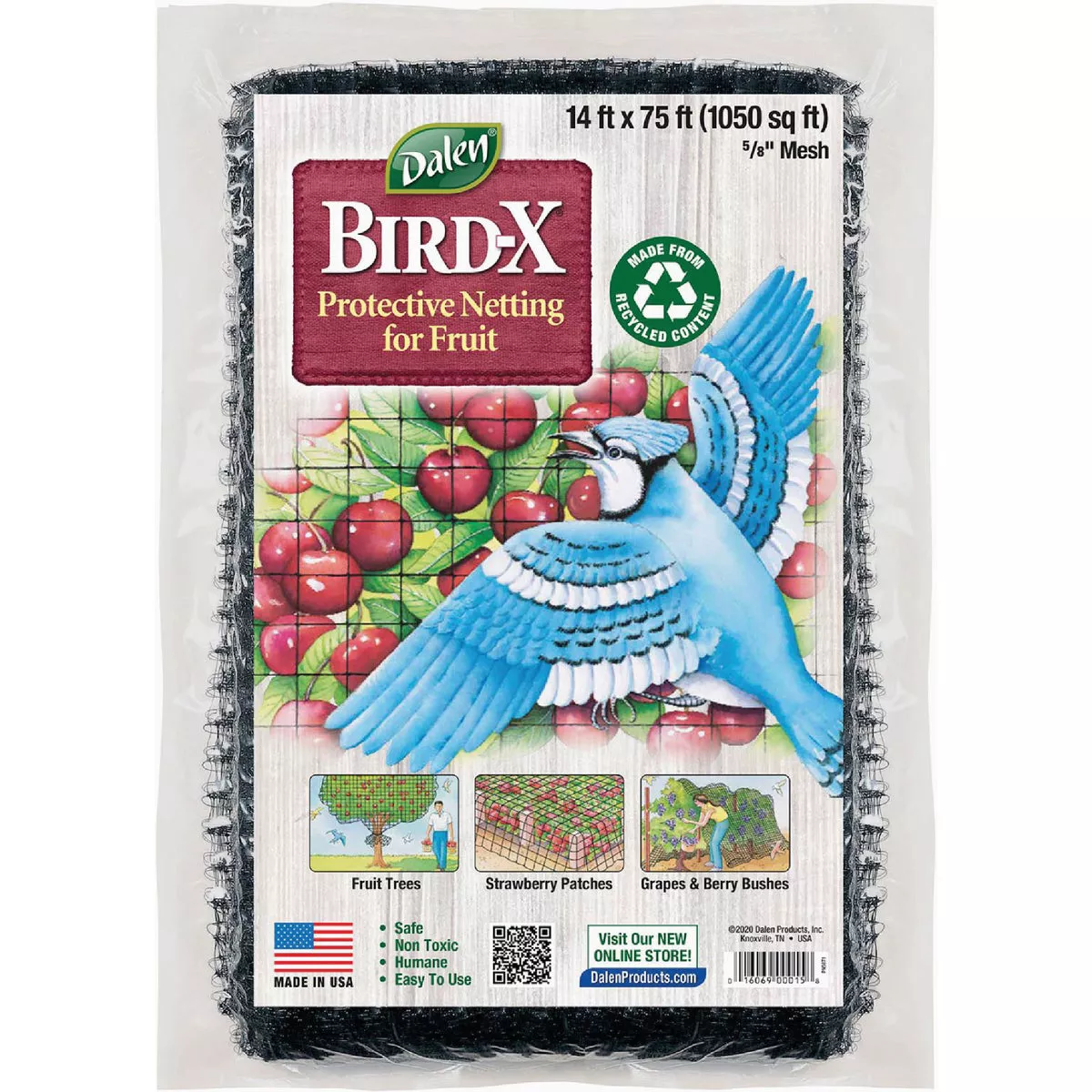 Dalen Bird-X 3/4 In. Mesh 14 Ft. x 75 Ft. Garden Netting-