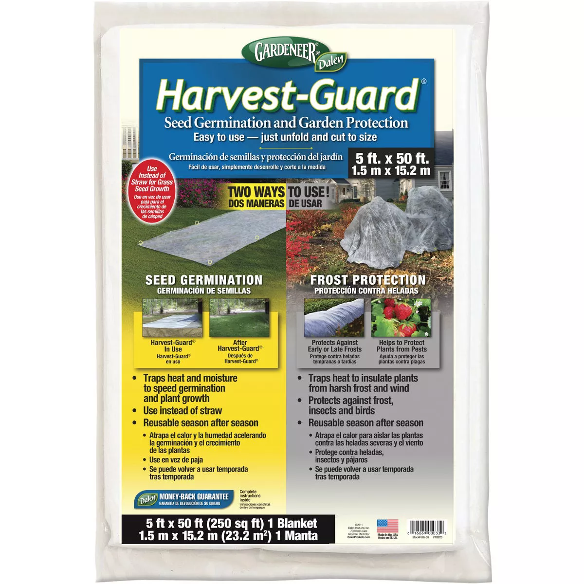 Dalen Gardeneer Harvest Guard 5 Ft. x 50 Ft. Polypropylene Weed Control Landscape Fabric