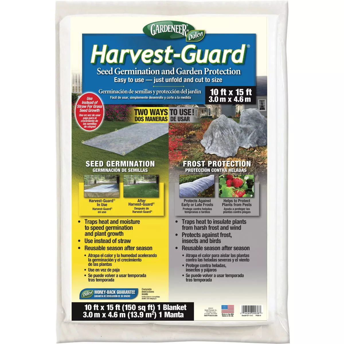 Dalen Gardeneer Harvest Guard 10 Ft. x 15 Ft. Polypropylene Weed Control Landscape Fabric