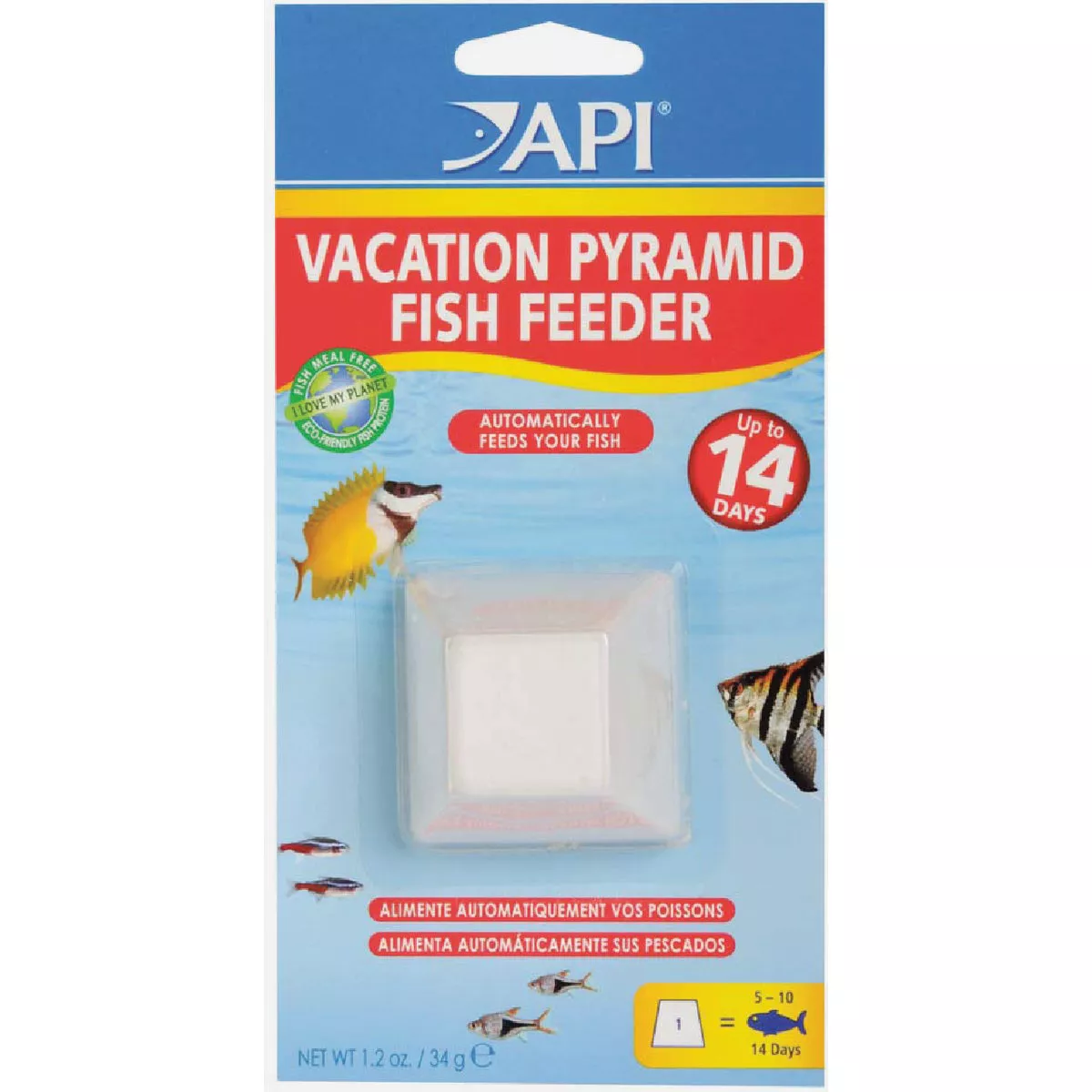 API 7 Days 1.05 Oz. Pyramid Fish Feeder Fish Food