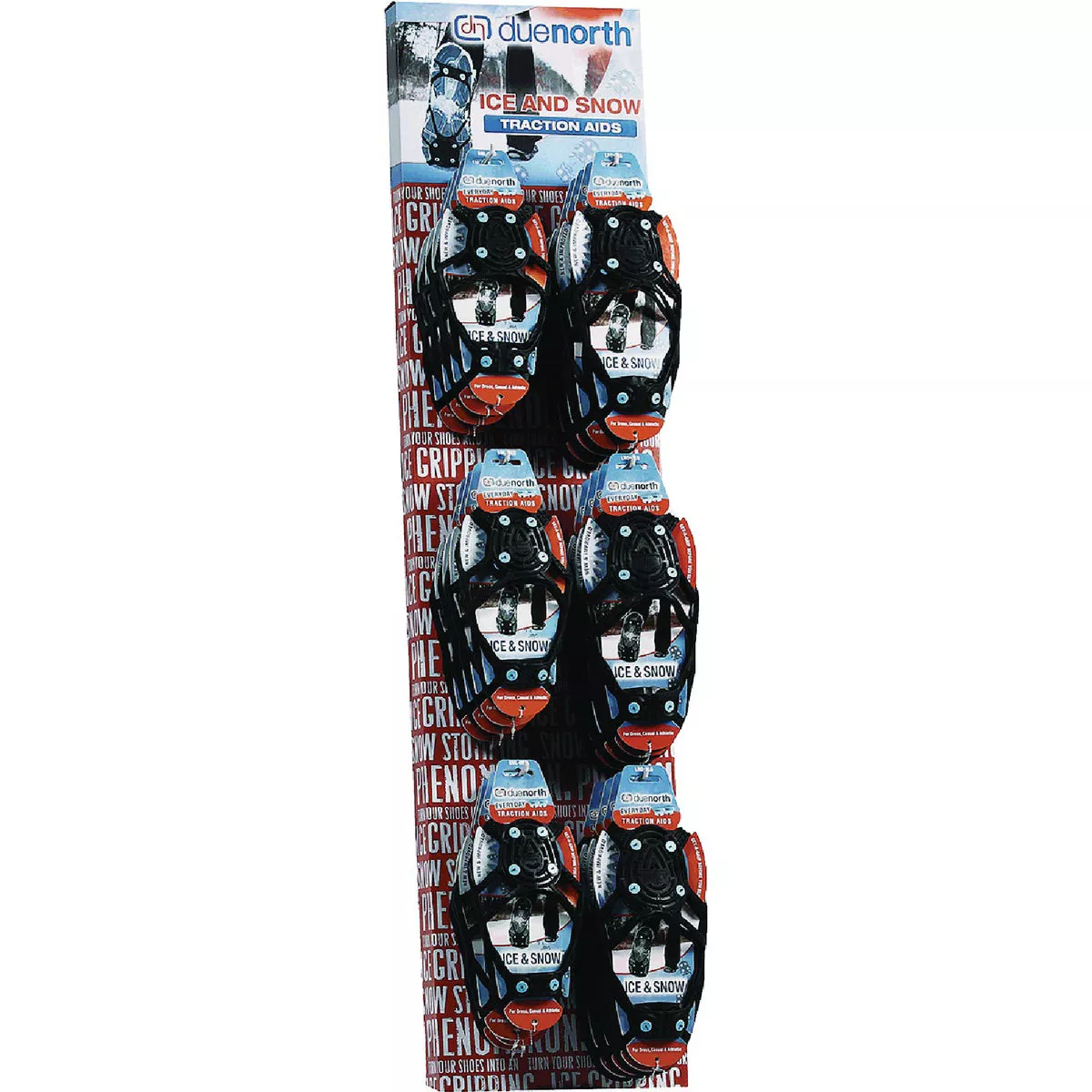 Due North Everyday G3 Black Rubber Shoe Traction Aid Blitz Displayer (24-Piece)