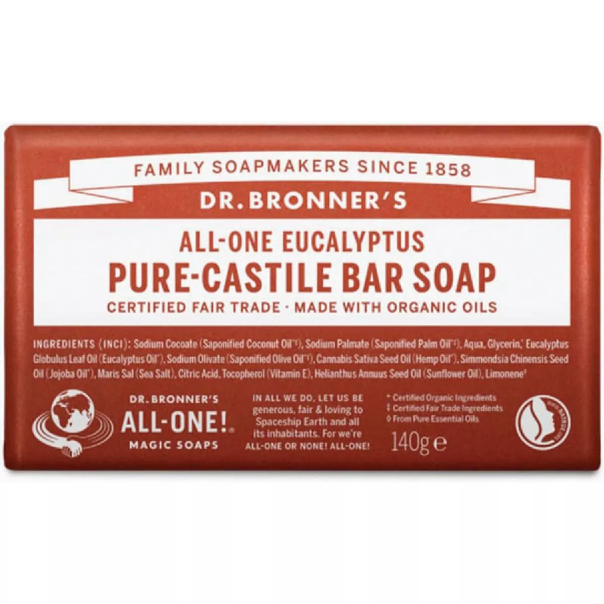 Dr. Bronner's All-One Hemp Eucalyptus Pure-Castile Bar Soap