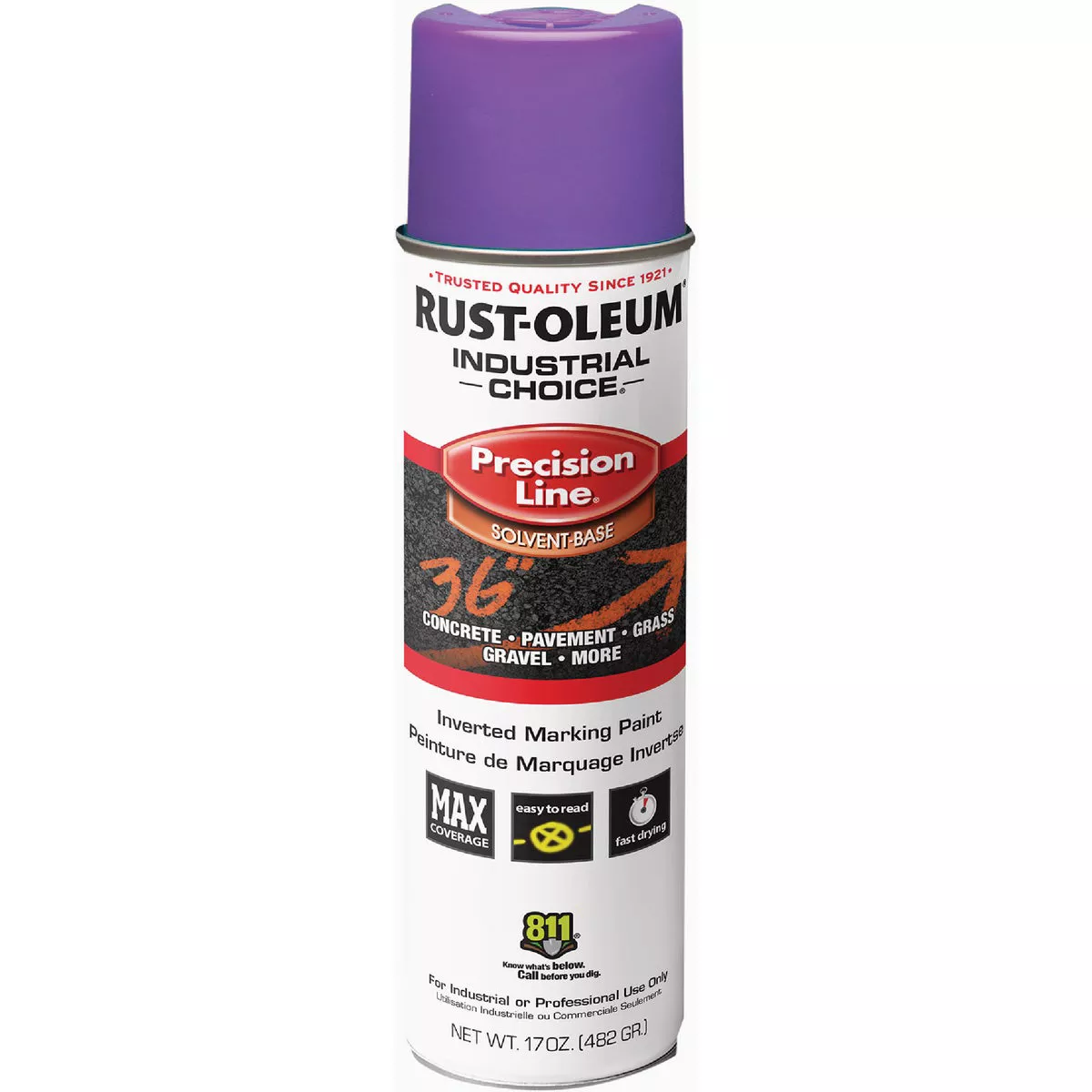Rust-Oleum Industrial Choice 17 Oz. Fluorescent Purple M1600 Inverted Marking Paint