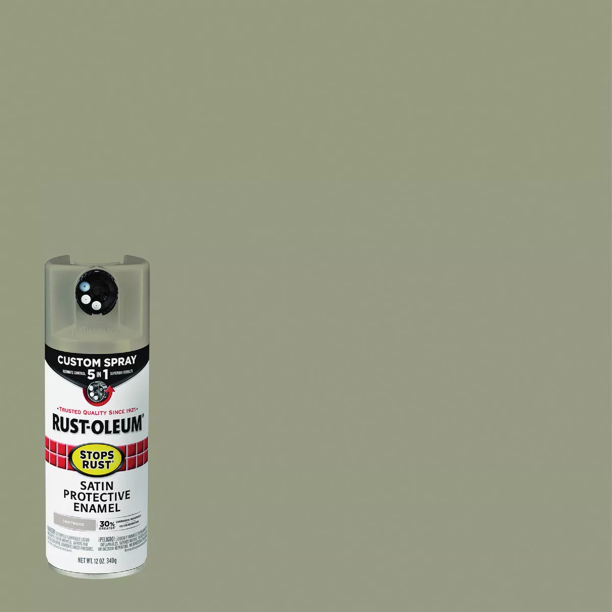 Rust-Oleum Stops Rust 12 Oz. Custom Spray 5 in 1 Satin Spray Paint, Driftwood