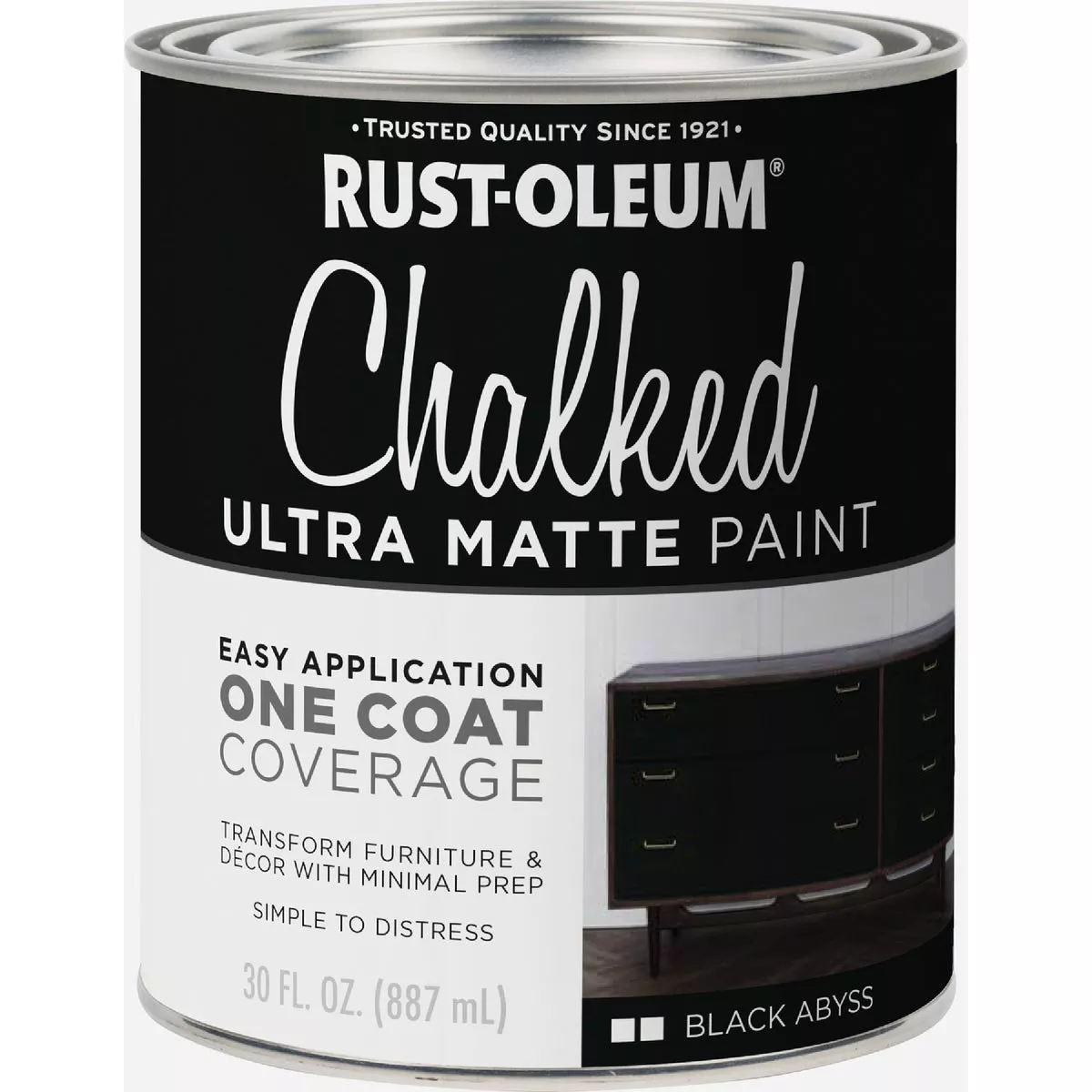 Rust-Oleum Chalked Black Abyss Ultra Matte 30 Oz. Chalk Paint