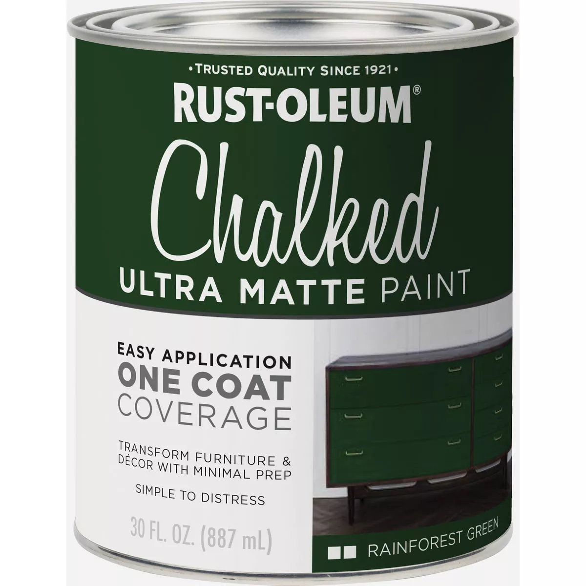 Rust-Oleum Chalked Rainforest Green Ultra Matte 30 Oz. Chalk Paint