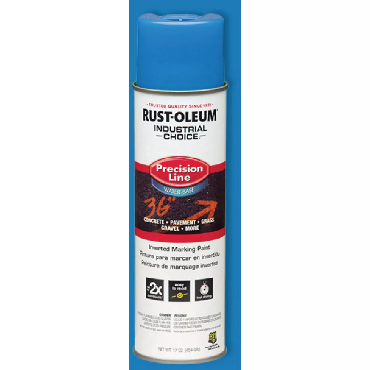 Rust-Oleum Industrial Choice Fluorescent Blue 17 Oz. Precision Line Inverted Marking Spray Paint