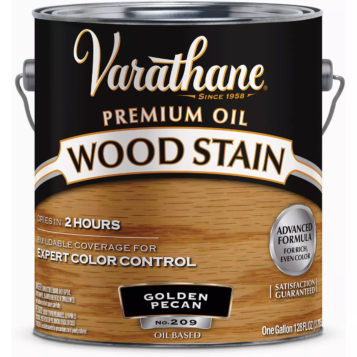 Varathane Premium Oil-Based Interior Wood Stain, Golden Pecan, 1 Gal.