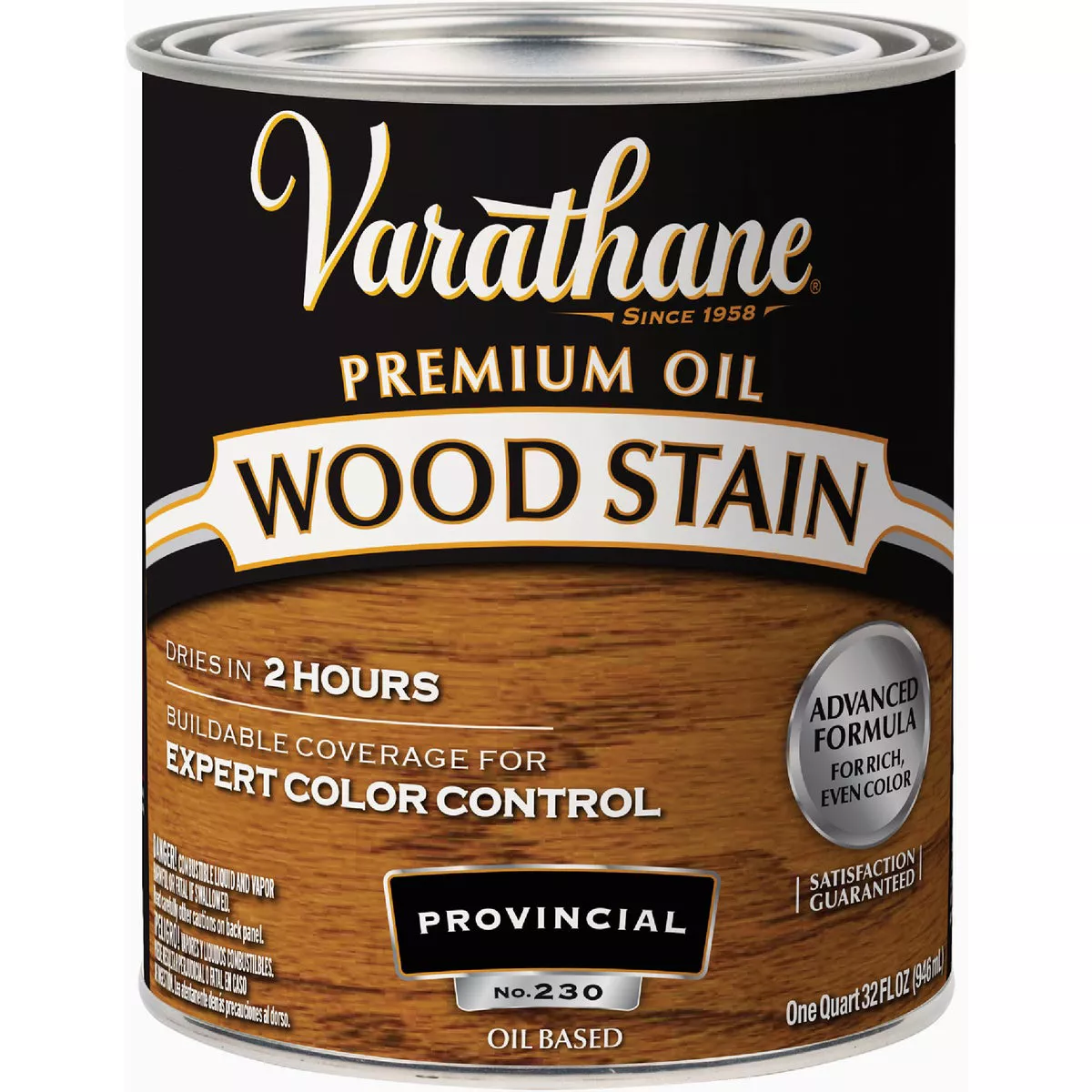 Varathane Premium Oil-Based Interior Wood Stain, Provincial, 1 Qt.