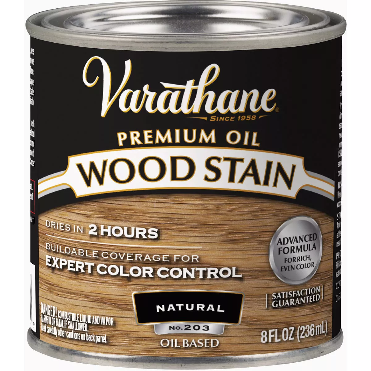 Varathane Premium Oil-Based Interior Wood Stain, Natural, 1/2 Pt.