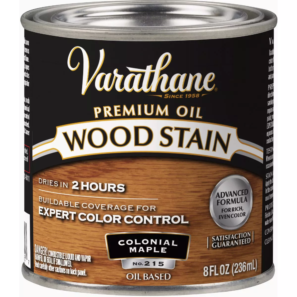 Varathane Premium Oil-Based Interior Wood Stain, Colonial Maple, 1/2 Pt.