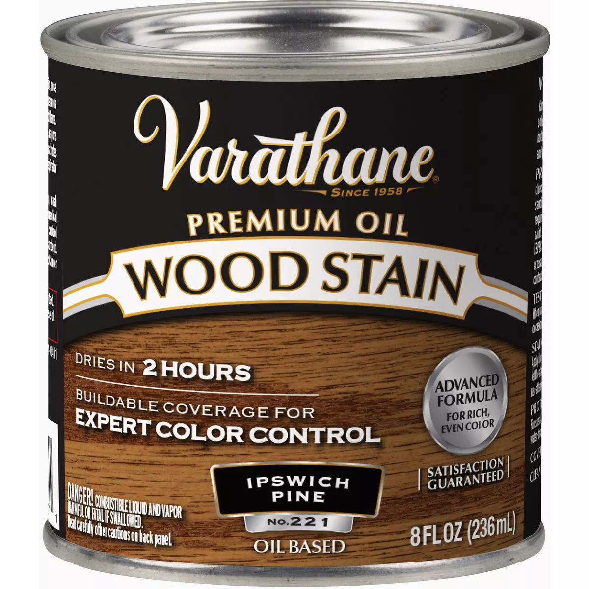 Varathane Premium Oil-Based Interior Wood Stain, Ipswich Pine, 1/2 Pt.