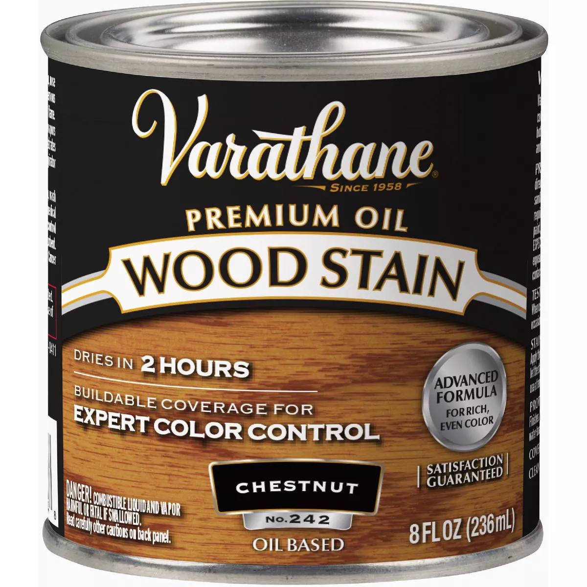 Varathane Premium Oil-Based Interior Wood Stain, Chestnut, 1/2 Pt.