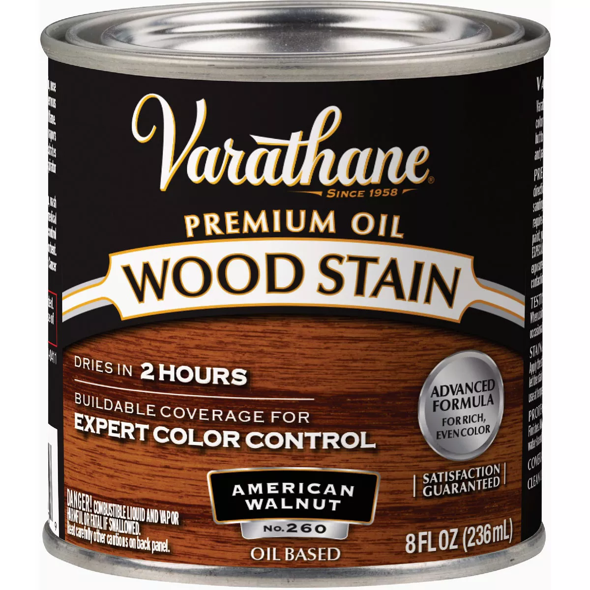 Varathane Premium Oil-Based Interior Wood Stain, American Walnut, 1/2 Pt.