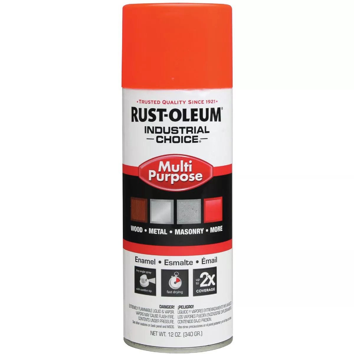 Rust-Oleum Industrial Choice 1600 System Multi-Purpose Enamel Fluorescent Orange Spray