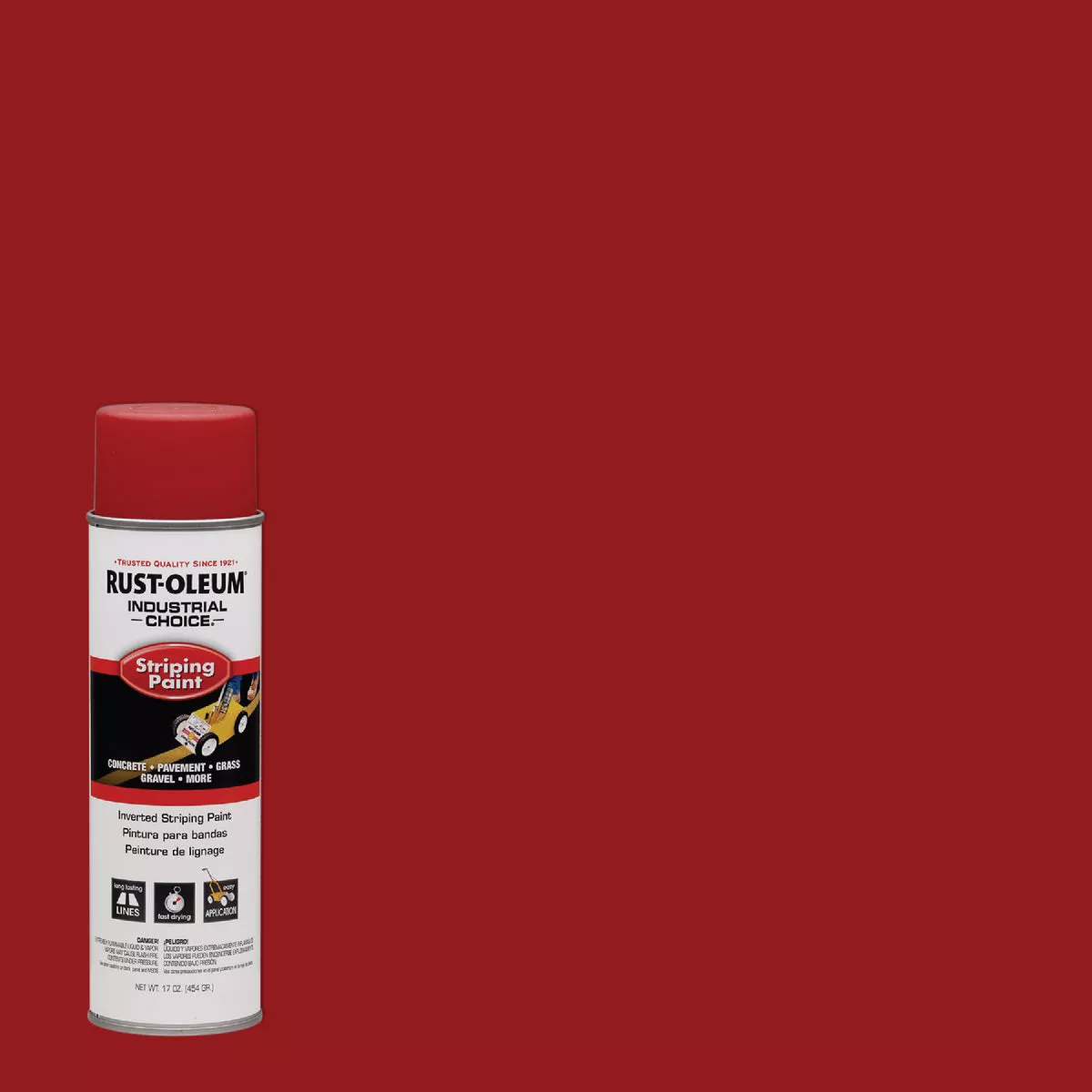 Rust-Oleum Industrial Choice S1600 System Inverted Striping Paint 17 Oz. Red