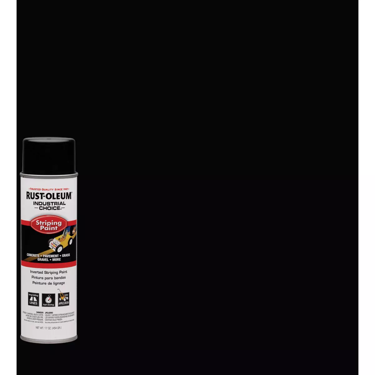 Rust-Oleum Industrial Choice S1600 System Inverted Striping Paint 17 Oz. Black