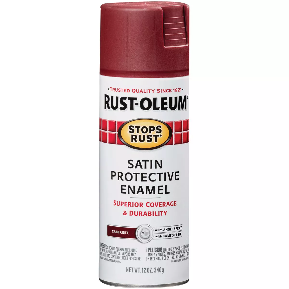 Rust-Oleum Stops Rust Satin Cabernet 12 Oz. Anti-Rust Spray Paint