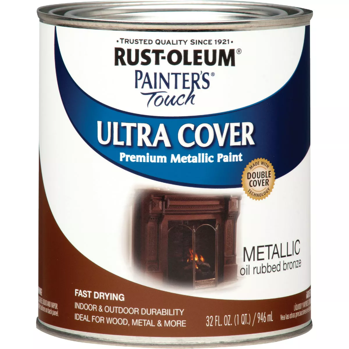 Rust-Oleum Painter's Touch Ultra Cover Acrylic Latex Metallic Decorator Enamel, Oil-Rubbed Bronze, 1 Qt.