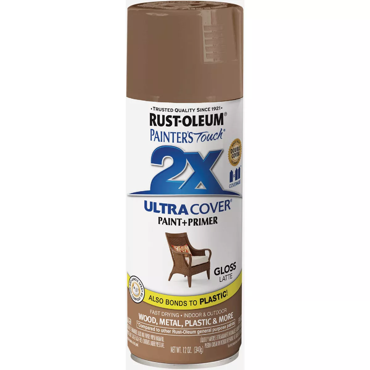 Rust-Oleum Painter's Touch 2X Ultra Cover 12 Oz. Latte Gloss Spray Paint