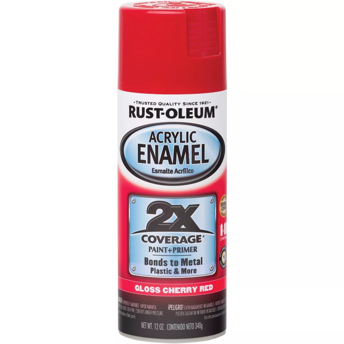 Rust-Oleum 2X Red Gloss 12 Oz. Acrylic Enamel Spray Paint and Primer
