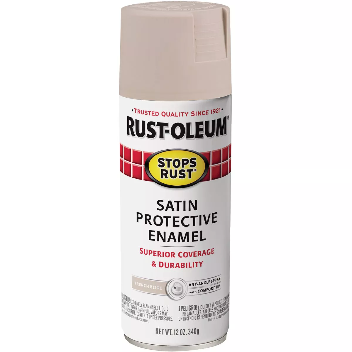 Rust-Oleum Stops Rust Satin French Beige 12 Oz. Anti-Rust Spray Paint