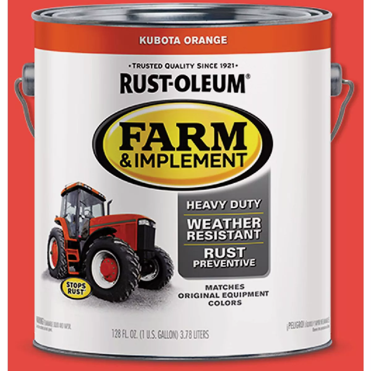 Rust-Oleum Farm & Implement Paint, Gloss Kubota Orange, 1 Gal.